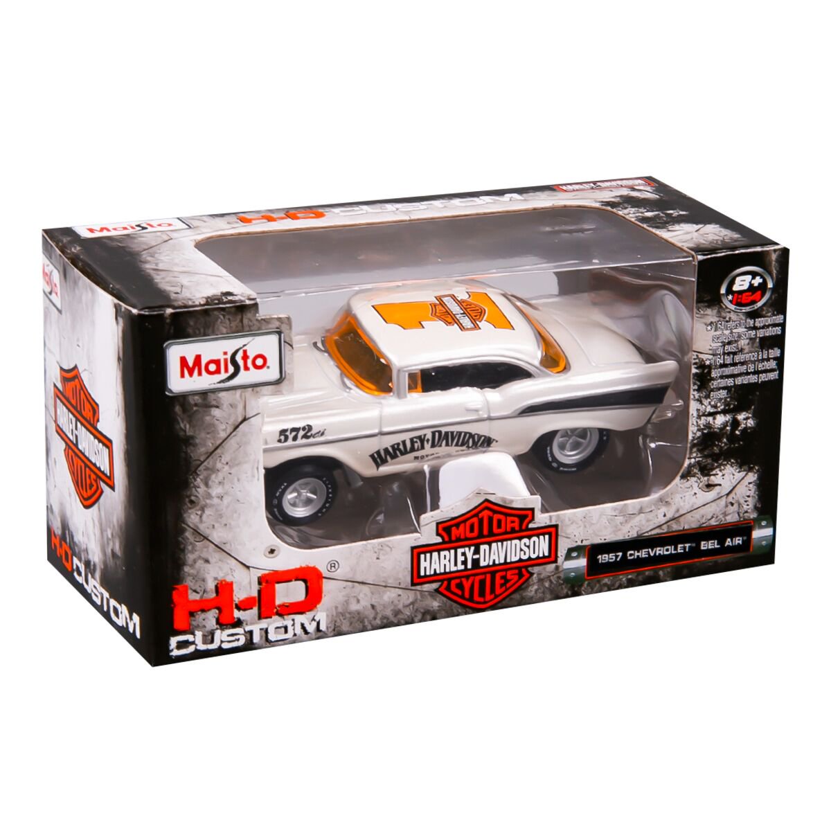 Maisto.Harley-Davidson: 1:64 Модель Harley-Davidosn Custom - Chevrolet Bel Air '57 купить,NaN