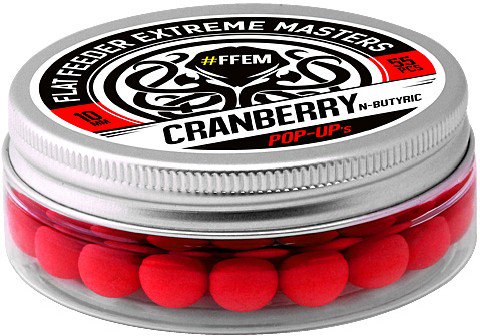 Бойлы FFEM Pop-Up Cranberry N-Butyric 10mm 55шт красные