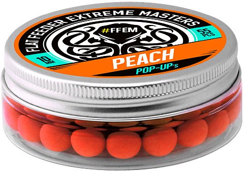 Бойлы FFEM Pop-Up Crimean Peach 10mm 55шт оранжевые купить,NaN