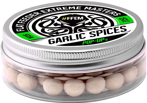 Бойлы FFEM Pop-Up Garlic Spices 10mm 55шт белые