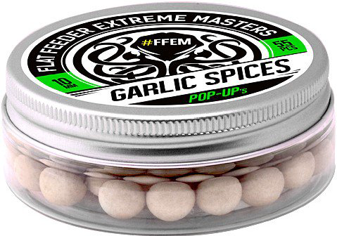 Бойлы FFEM Pop-Up Garlic Spices 10mm 55шт белые