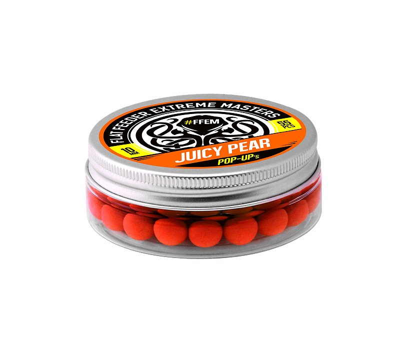 Бойлы FFEM Pop-Up Juicy Pear 10mm 55шт оранжевые