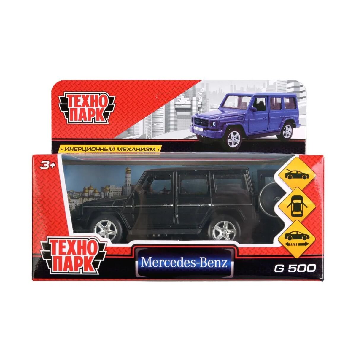 Технопарк: Mercedes-Benz G-Class 12 см черный матовый