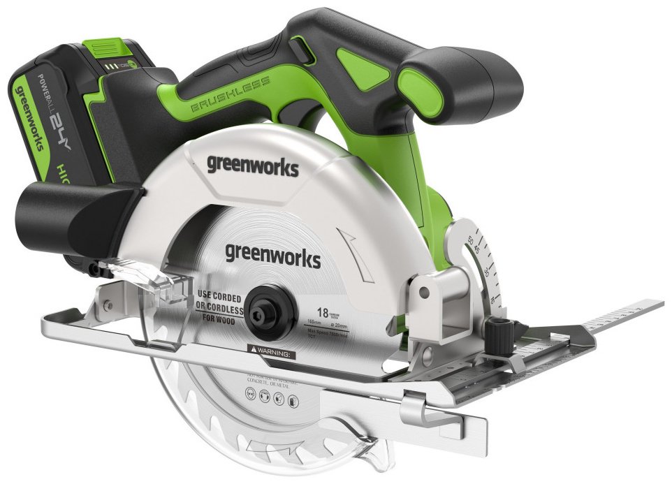 Дисковая пила Greenworks GD24CS165 / 1501607CUG, аккумуляторная купить,NaN