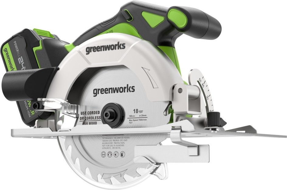 Дисковая пила Greenworks GD24CS165 / 1501607CUG, аккумуляторная купить,NaN