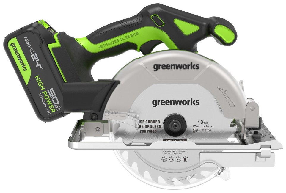 Дисковая пила Greenworks GD24CS165 / 1501607CUG, аккумуляторная купить,NaN