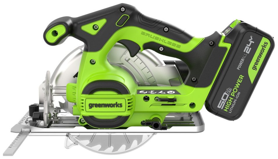 Дисковая пила Greenworks GD24CS165 / 1501607CUG, аккумуляторная купить,NaN