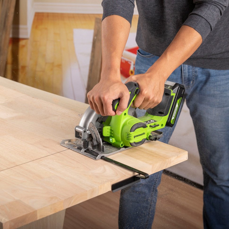 Дисковая пила Greenworks GD24CS165 / 1501607CUG, аккумуляторная купить,NaN