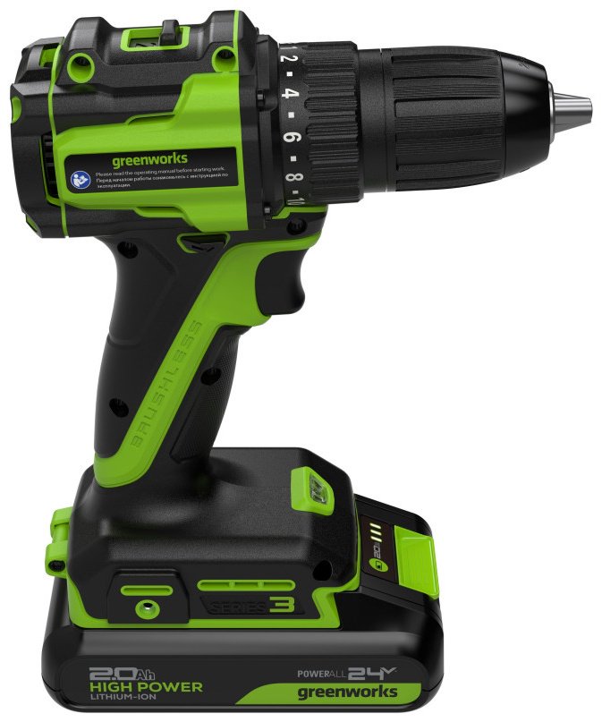 Дрель-шуруповерт Greenworks 3708307CUA купить,NaN