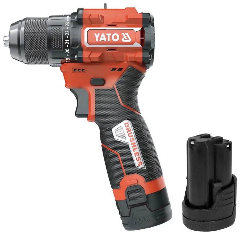 Дрель-шуруповерт YATO YT-82852BL (комплект) купить,NaN