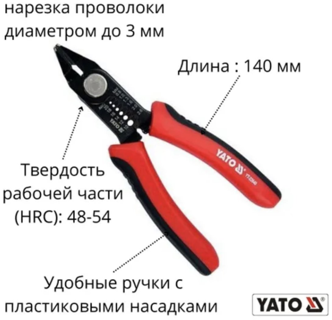 YATO бокорезы YT-22640 140 мм купить,NaN