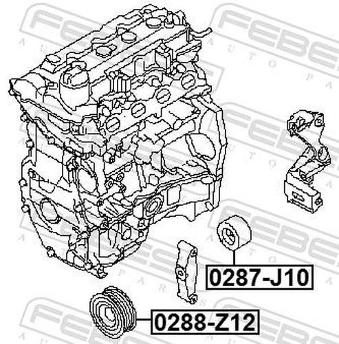 FEBEST ролик натяжной FEBEST 0287-J10 купить,NaN