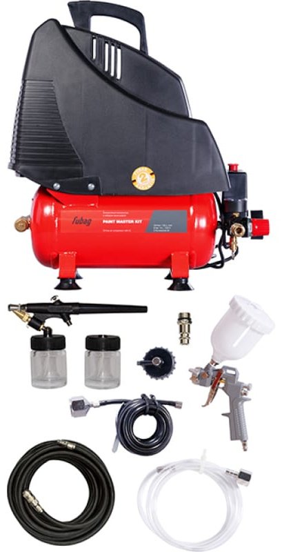 Компрессор безмасляный Fubag Компрессор FUBAG PAINT MASTER KIT + 3 (OL 195/6 + 3 предмета), 8 бар купить,NaN