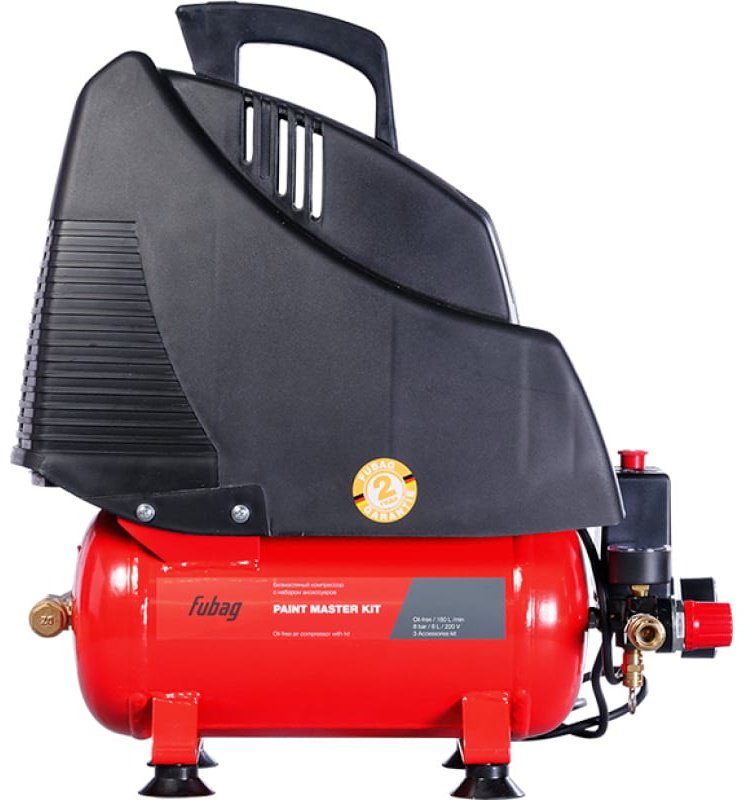 Компрессор безмасляный Fubag Компрессор FUBAG PAINT MASTER KIT + 3 (OL 195/6 + 3 предмета), 8 бар купить,NaN