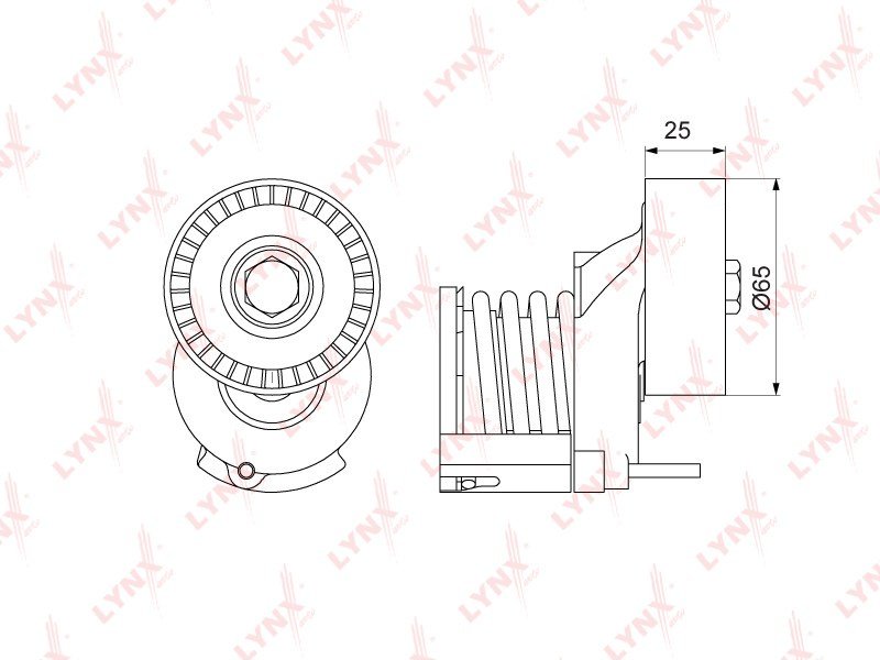 LYNXauto ролик натяжной PT-3105 купить,NaN