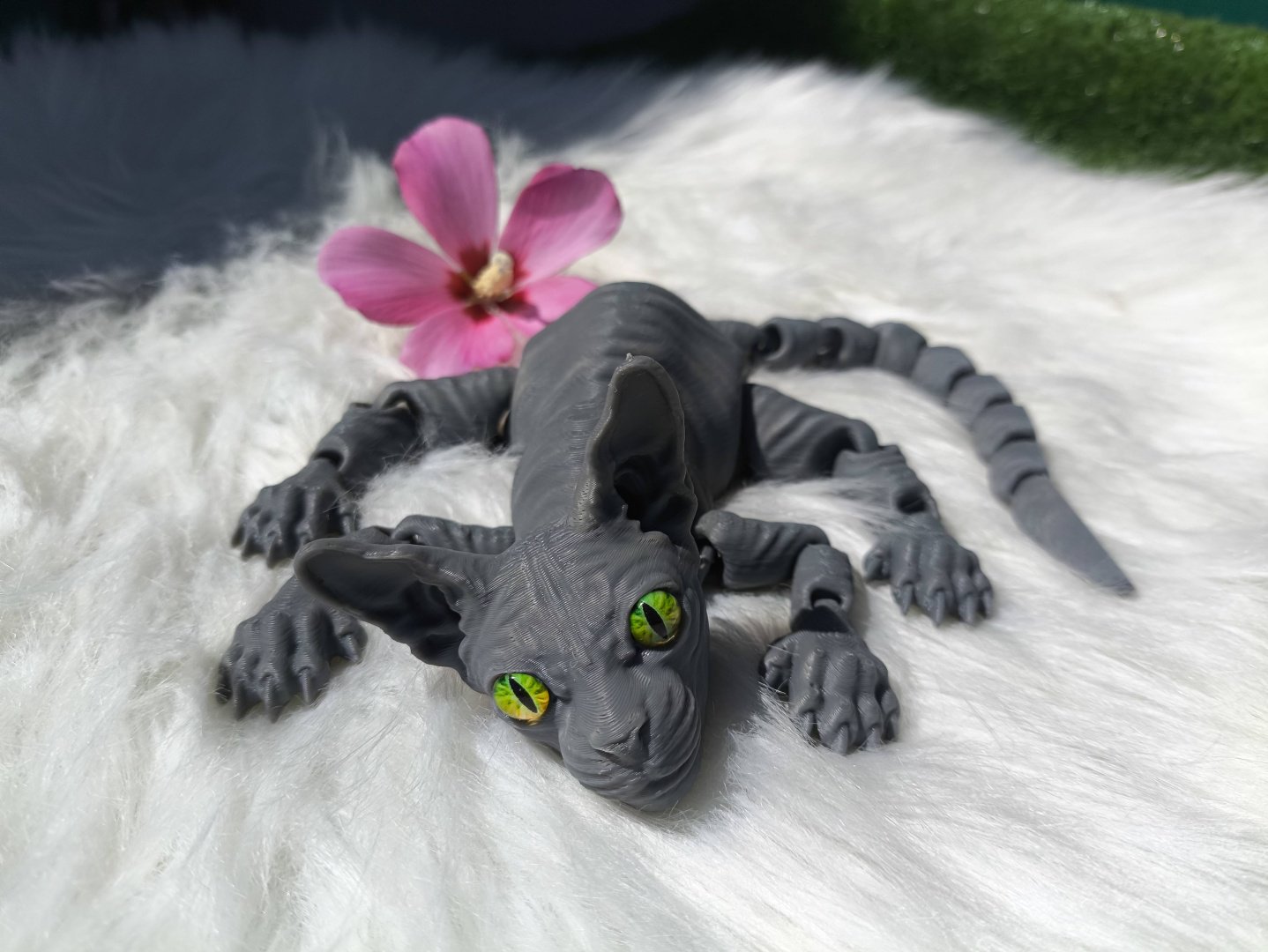 Подвижная игрушка Кот Сфинкс 3д игрушка графит