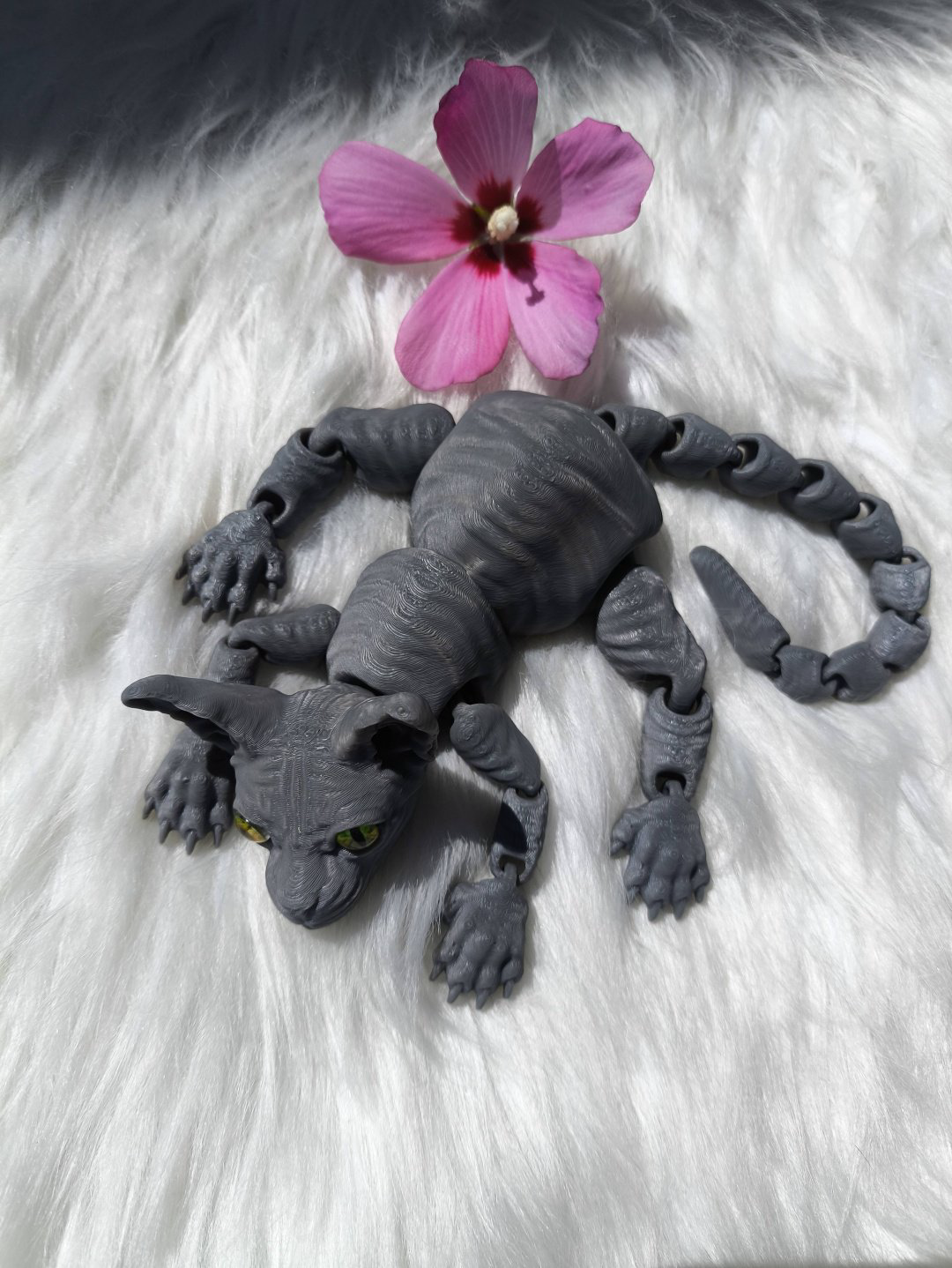 Подвижная игрушка Кот Сфинкс 3д игрушка графит купить,NaN