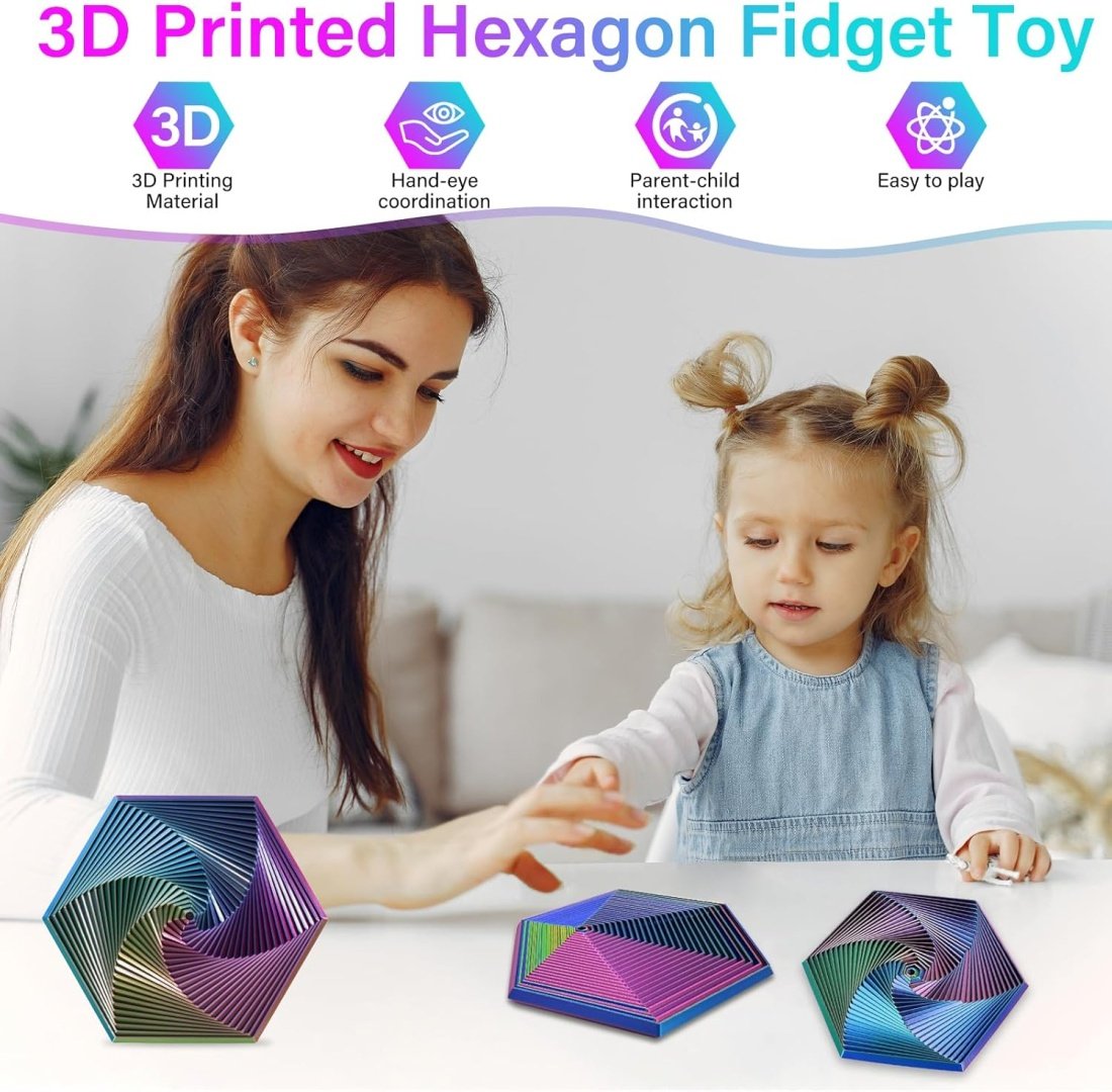 Игрушка-антистресс, 3D шестиугольник, Fractal Hexagon Fidget