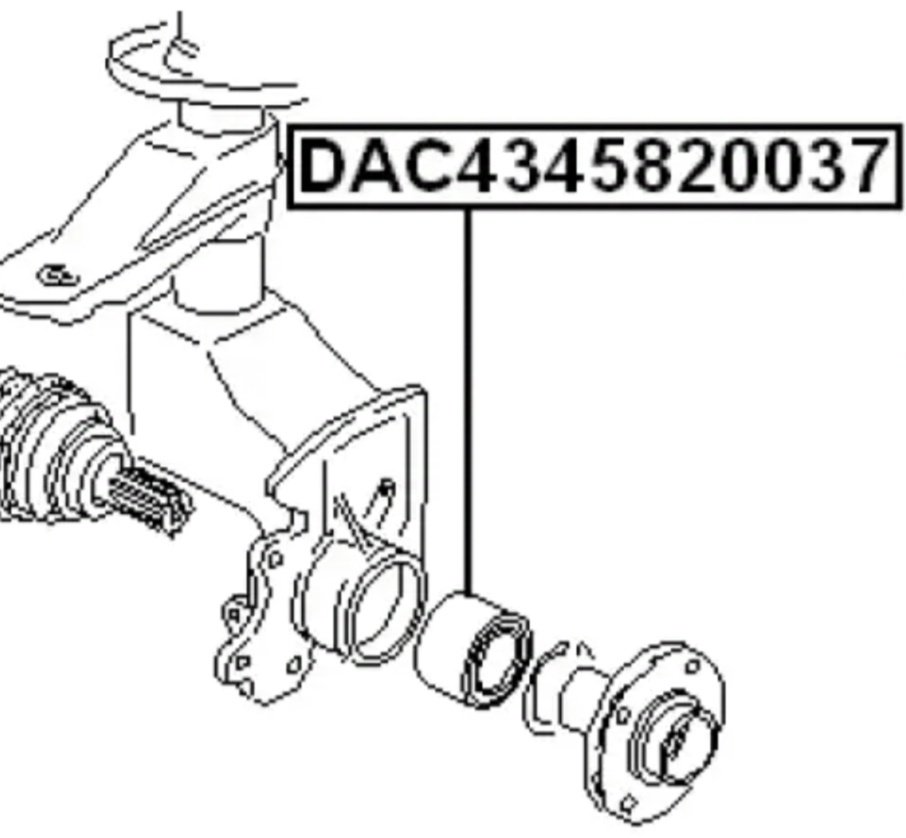 Подшипник ступицы DAC4345820037 купить,NaN