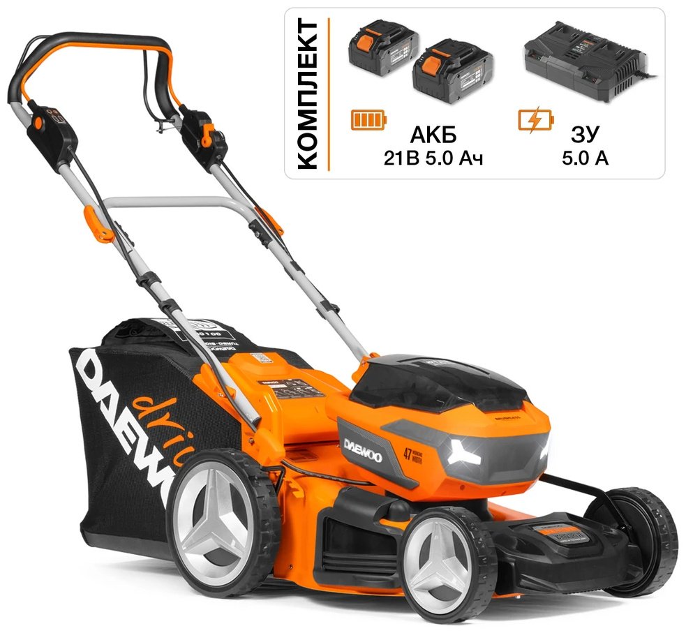Газонокосилка самоходная аккумуляторная Daewoo DLM 5042Li-S SET купить,NaN