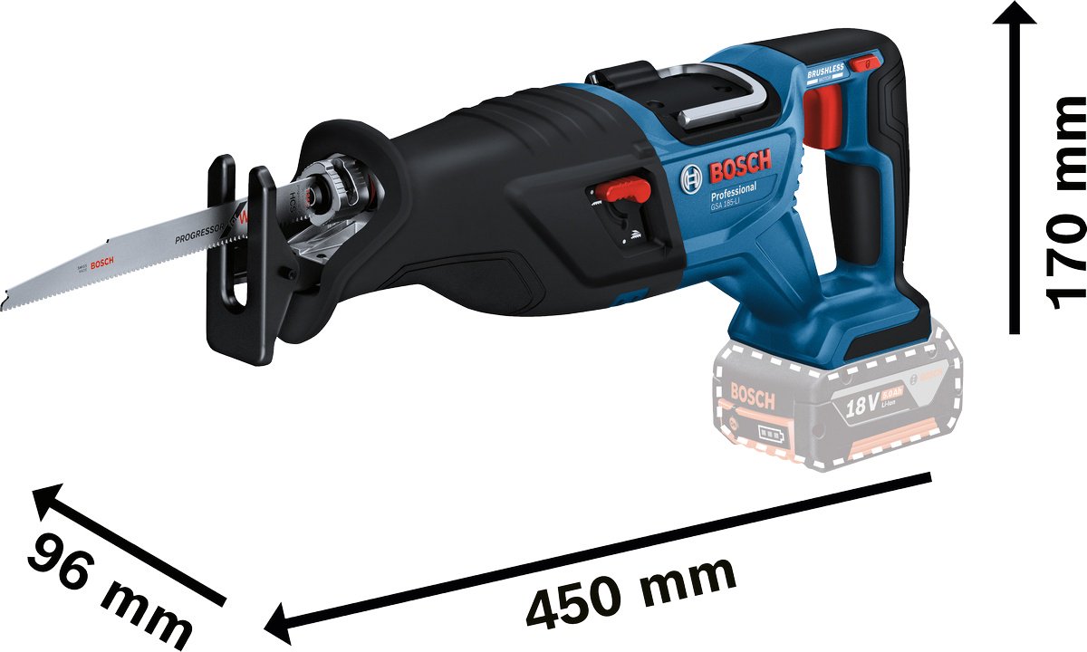 Аккумуляторная ножовка Bosch GSA 185-LI Professional, 06016C0021 купить,166000