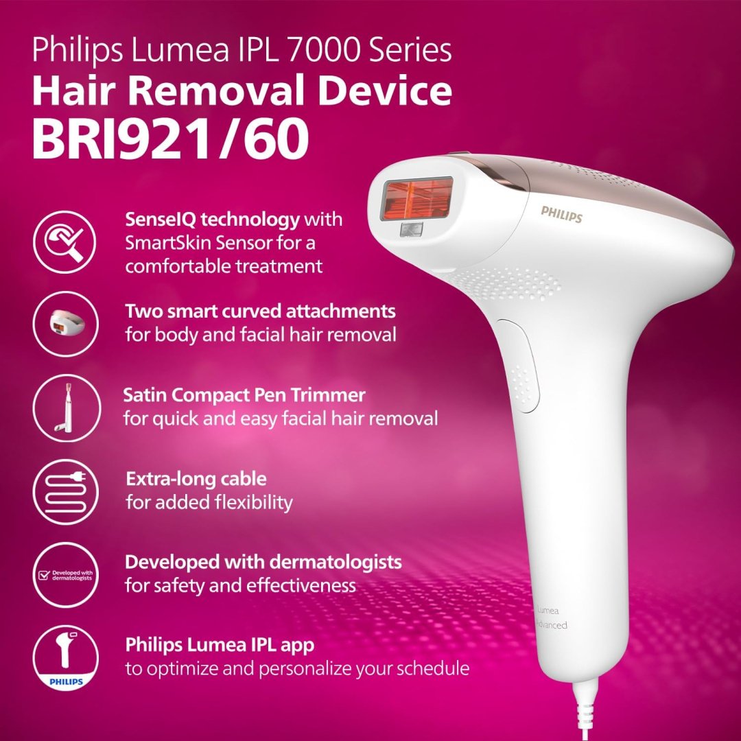 Philips фотоэпилятор Lumea IPL 7000 Series BRI921/60 купить,NaN