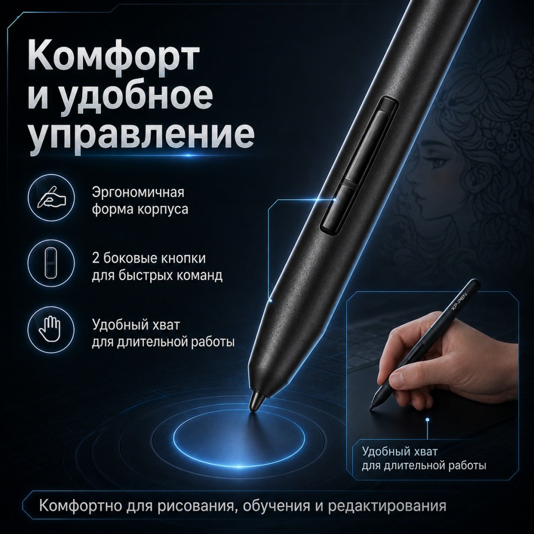 Стилус XP-PEN PN01 черный