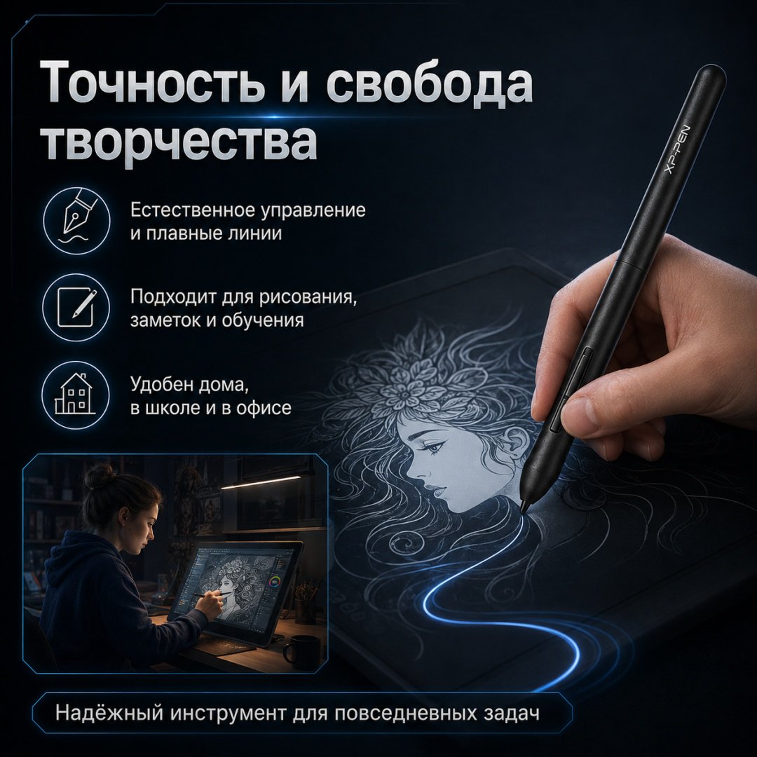 Стилус XP-PEN PN01 черный