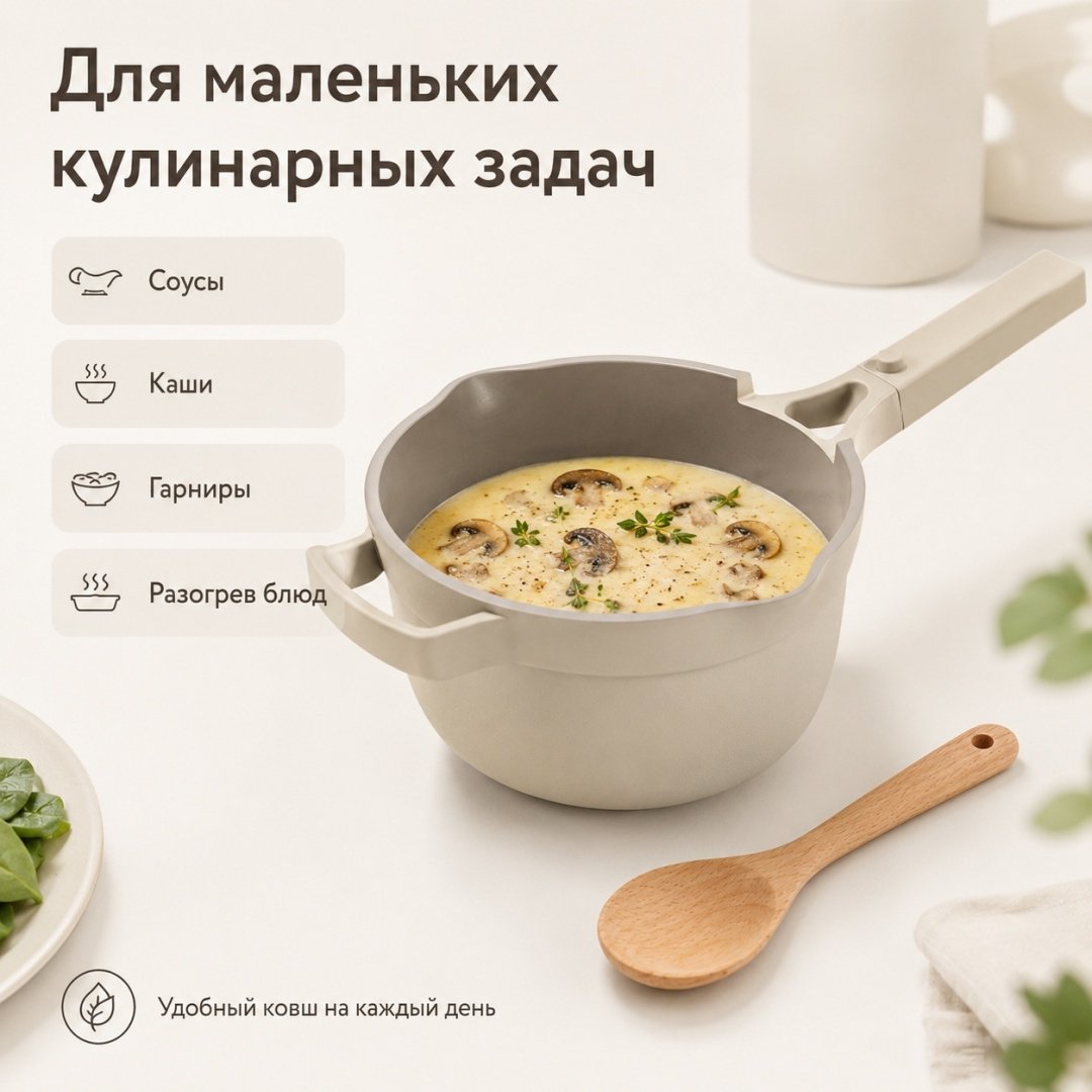 Ковш 2.4 л, OUR PLACE Mini Perfect Pot 22 см керамика купить,NaN