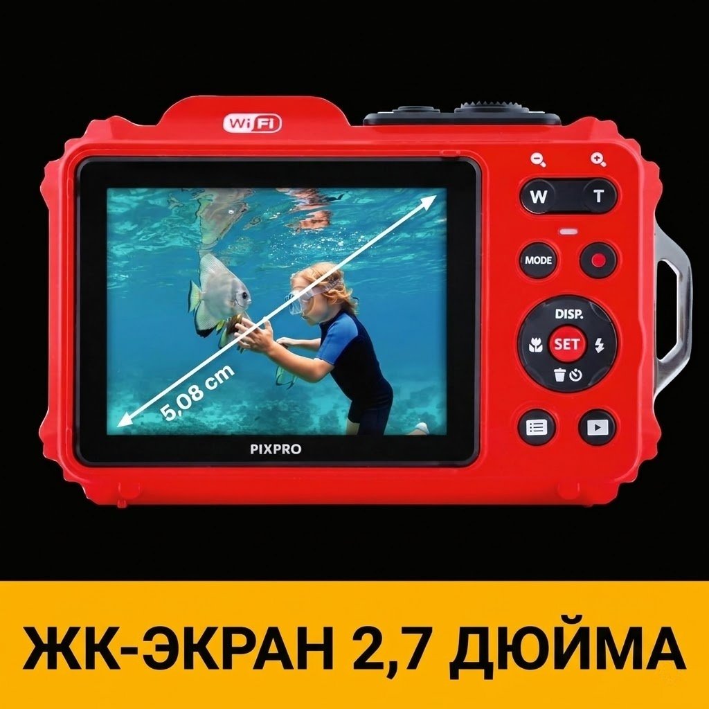 Фотокамера Kodak WPZ2 красный купить,136517