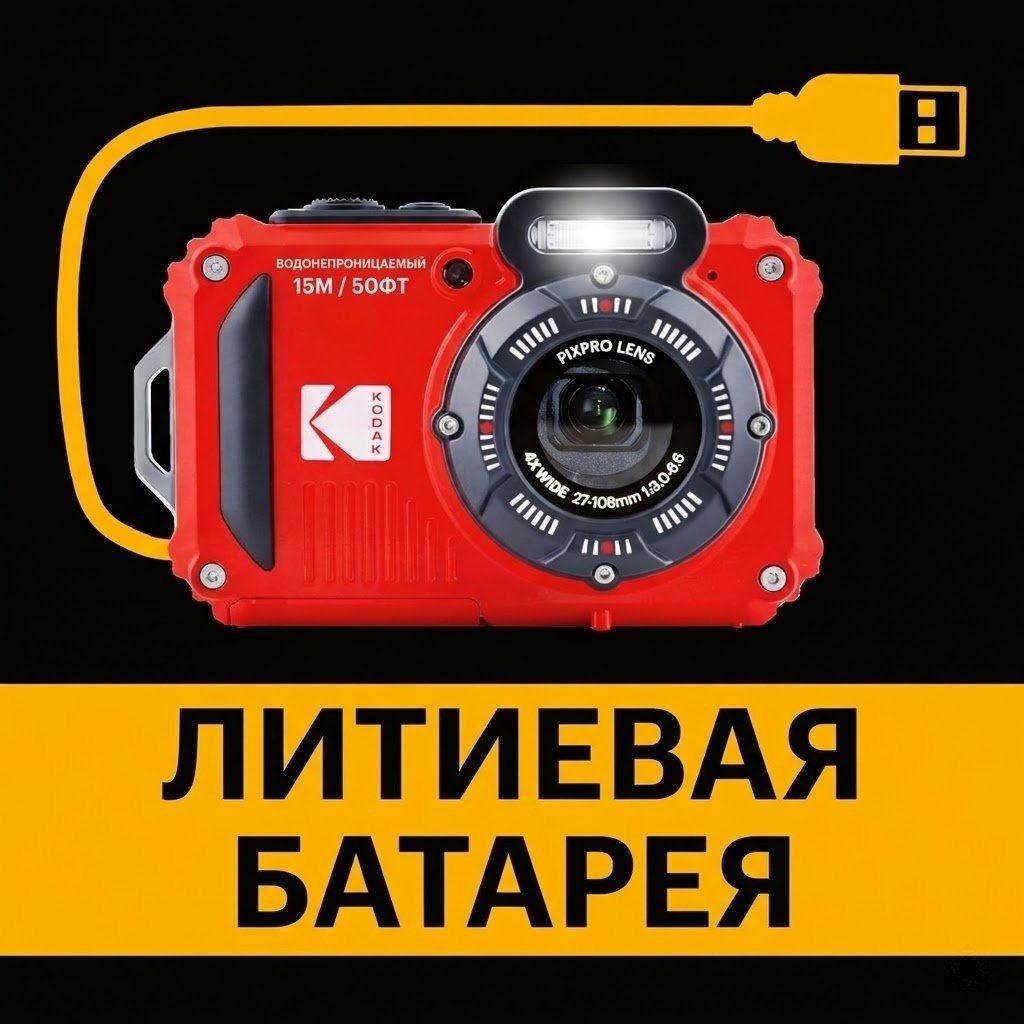 Фотокамера Kodak WPZ2 красный купить,136517