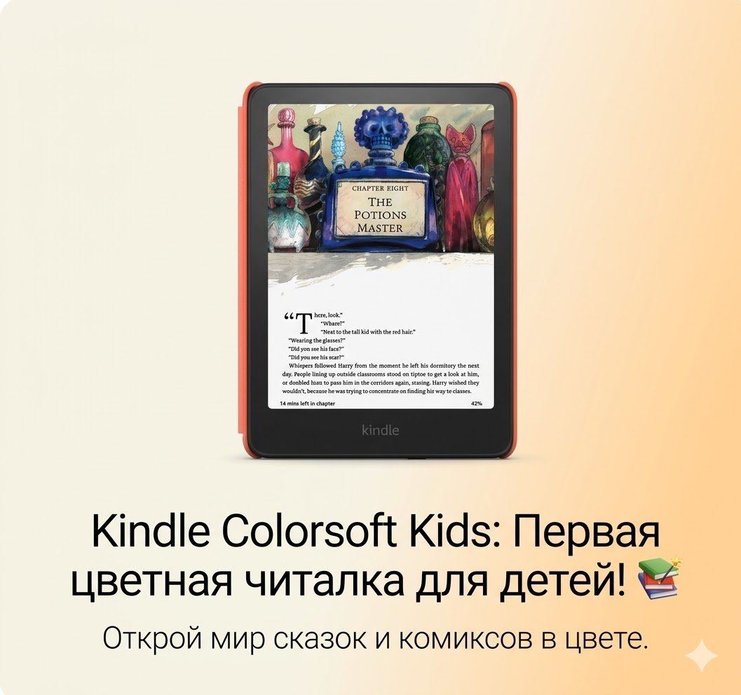 Электронная книга Amazon Kindle Colorsoft Kids мультиколор