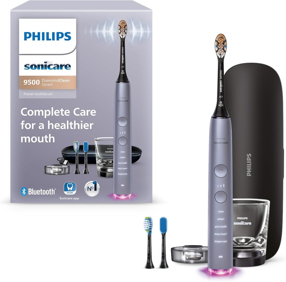 Philips звуковая щетка Sonicare DiamondClean Smart 9500 HX9923/41 щетина средняя фиолетовый купить,NaN