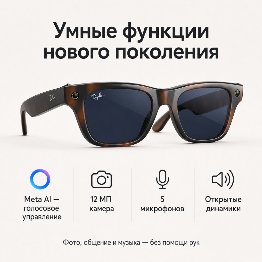 Смарт-очки Meta Blayzer Optics GEN2 коричневый купить,NaN