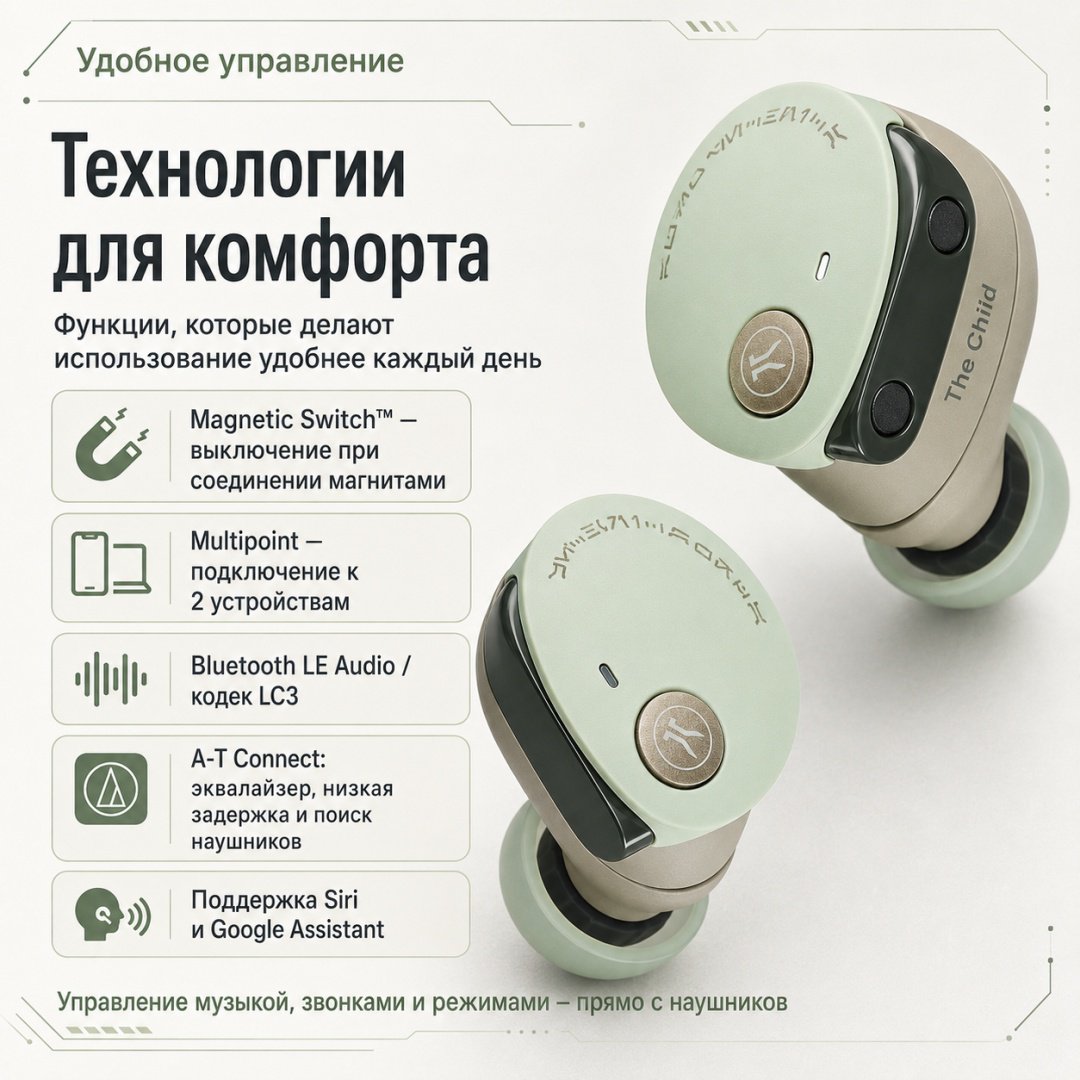 Наушники Audio-Technica ATH-CKS50TW2GG Limited-Edition Star Wars Grogu зеленый купить,NaN