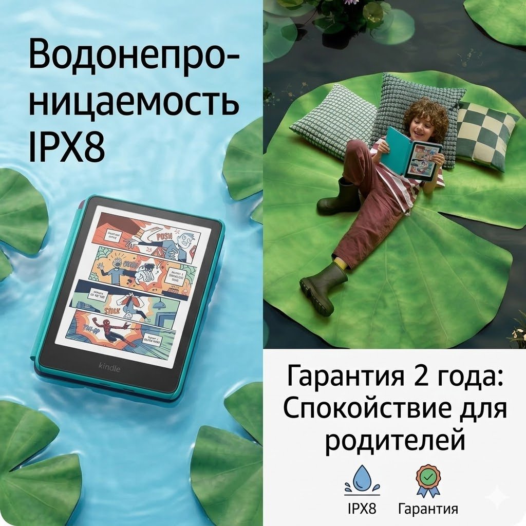 Электронная книга Amazon Kindle Colorsoft Kids мультиколор