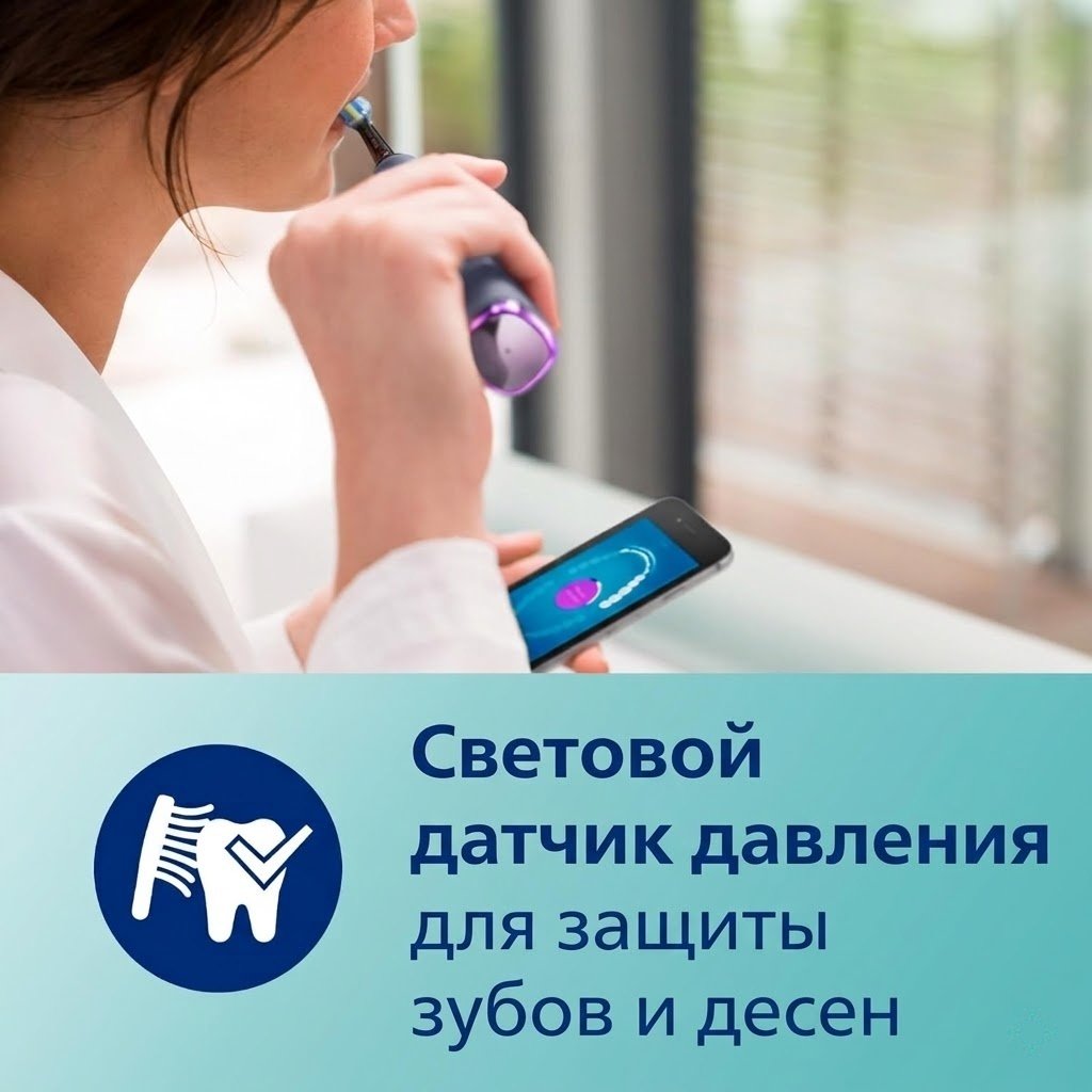 Philips звуковая щетка Sonicare DiamondClean Smart 9500 HX9923/41 щетина средняя фиолетовый купить,NaN