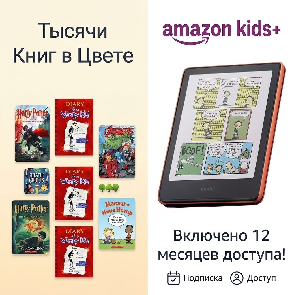 Электронная книга Amazon Kindle Colorsoft Kids мультиколор