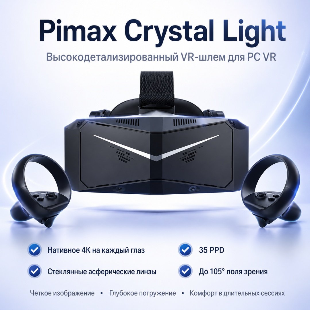 Очки виртуальной реальности Pimax Crystal Light купить,NaN