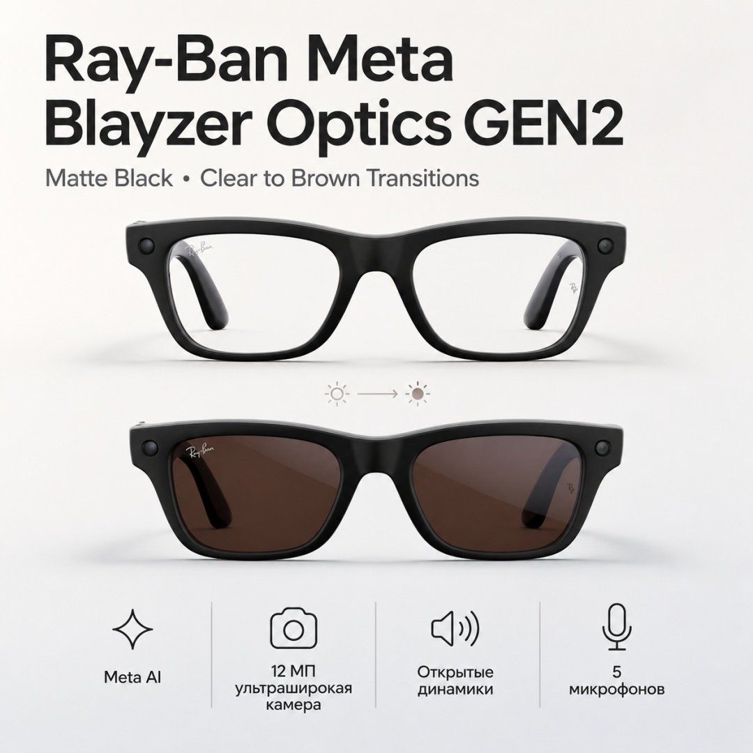 Смарт-очки Meta Blayzer Optics GEN2 черный купить,NaN