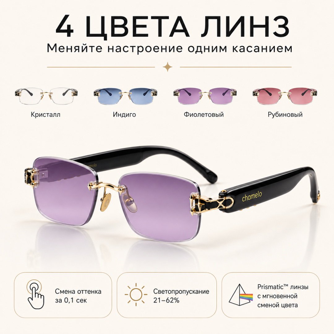 Смарт-очки Chamelo Aura черный купить,NaN