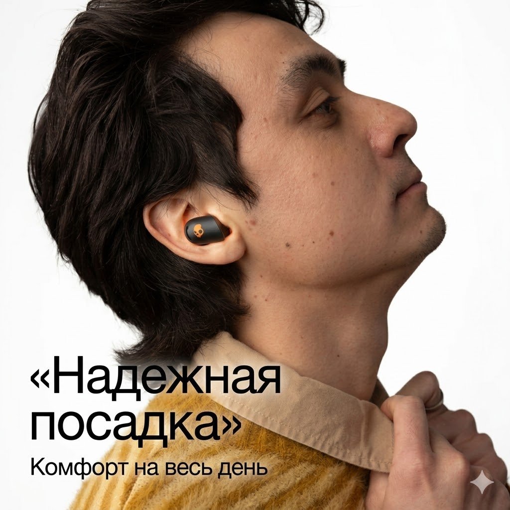 Наушники Skullcandy SESH ANC Active черно-оранжевый купить,108100