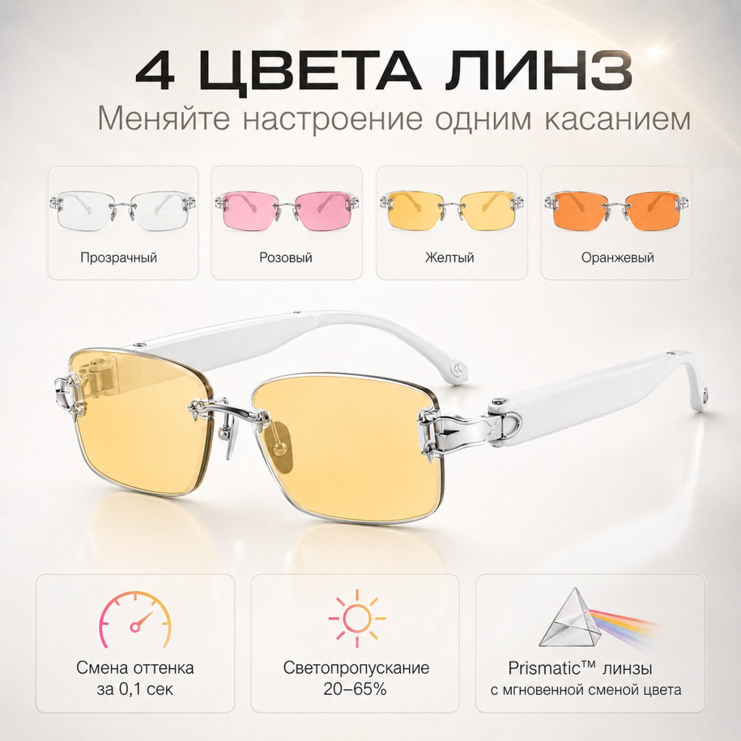 Смарт-очки Chamelo Aura белый купить,NaN