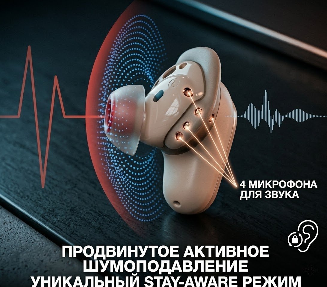 Наушники Skullcandy Method 360 ANC By Bose темно-серый купить,77428
