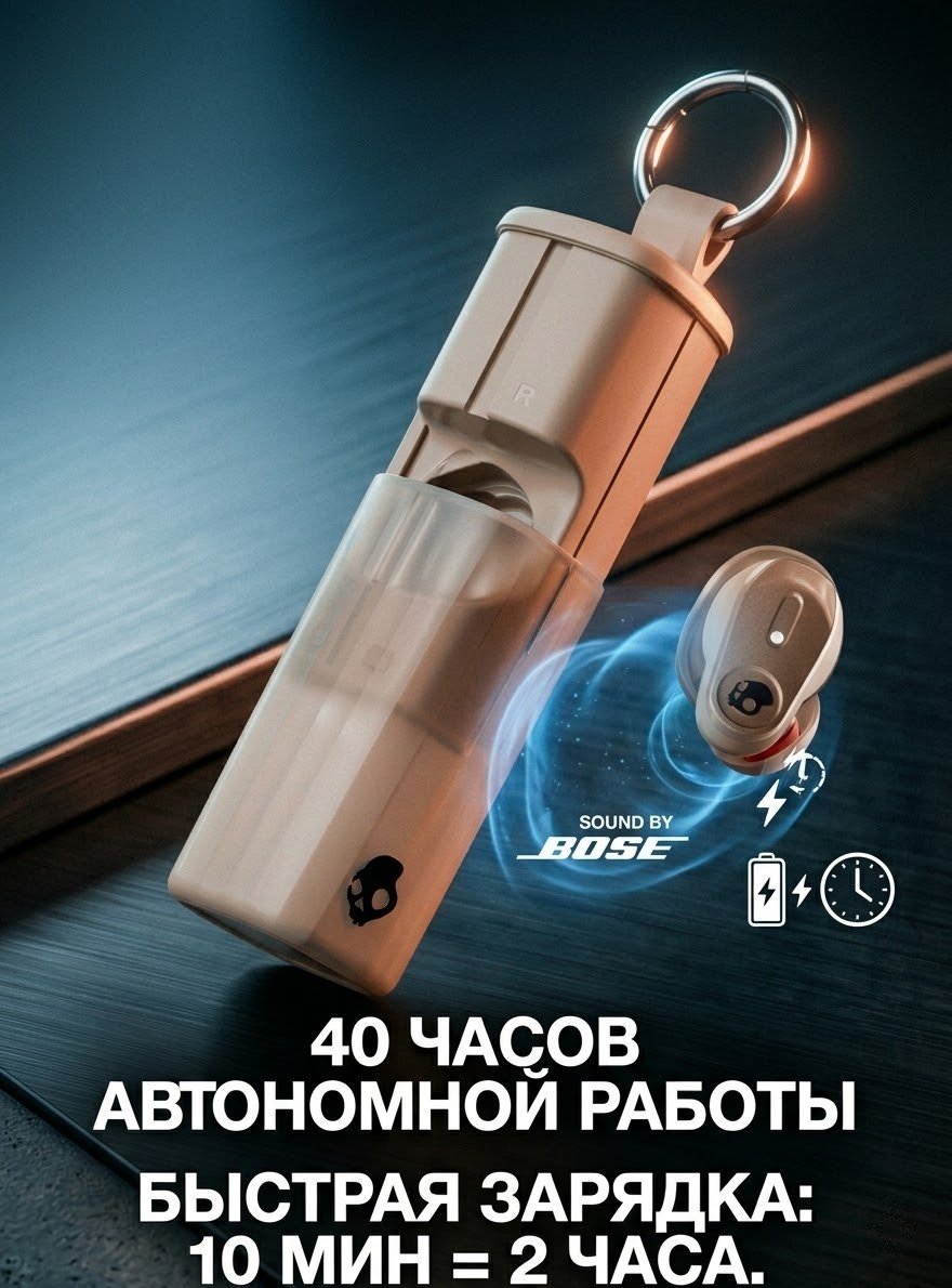 Наушники Skullcandy Method 360 ANC By Bose темно-серый купить,77428