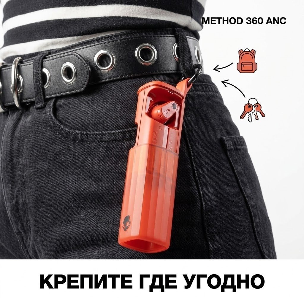 Наушники Skullcandy Method 360 ANC By Bose бордовый купить,79350