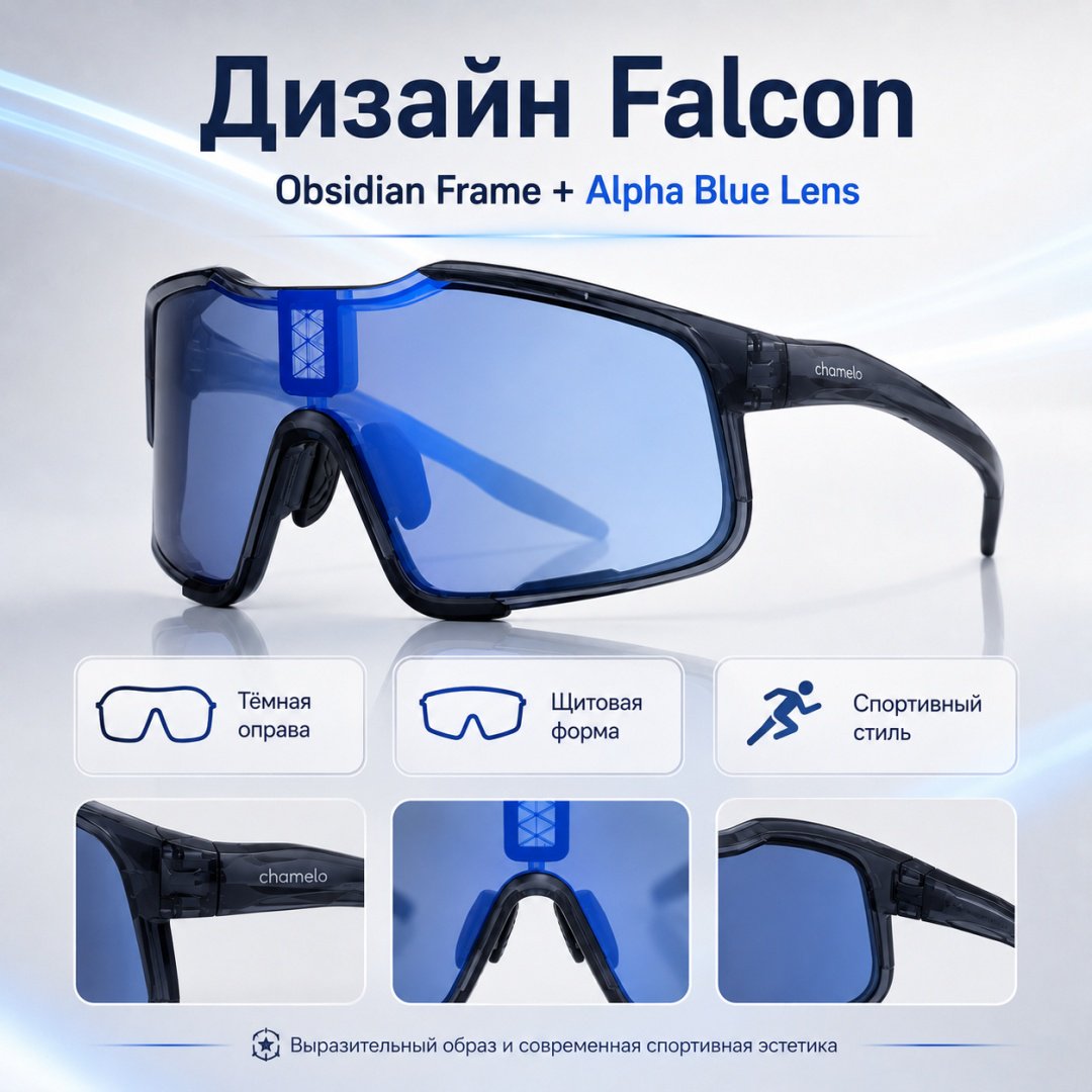 Смарт-очки Chamelo Falcon черный купить,NaN