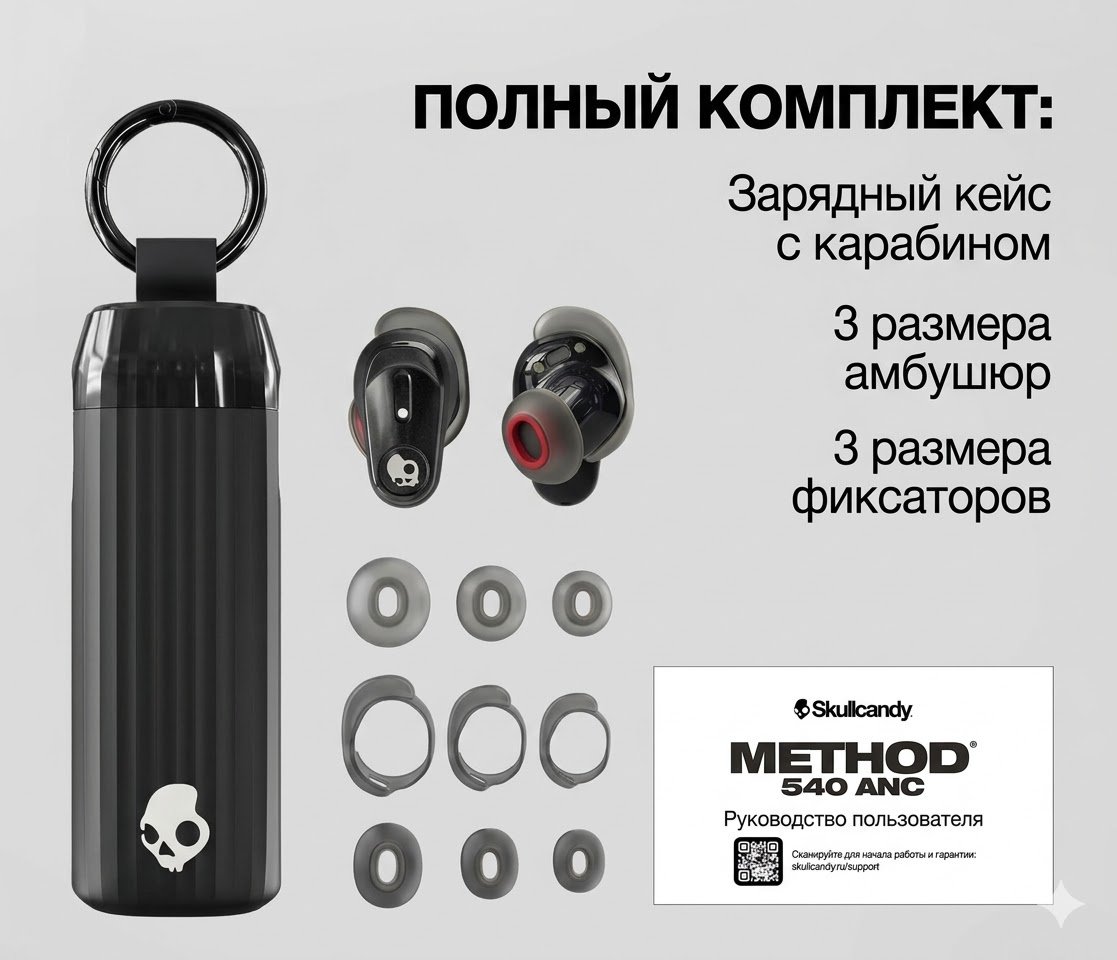 Наушники Skullcandy Method 540 ANC черный