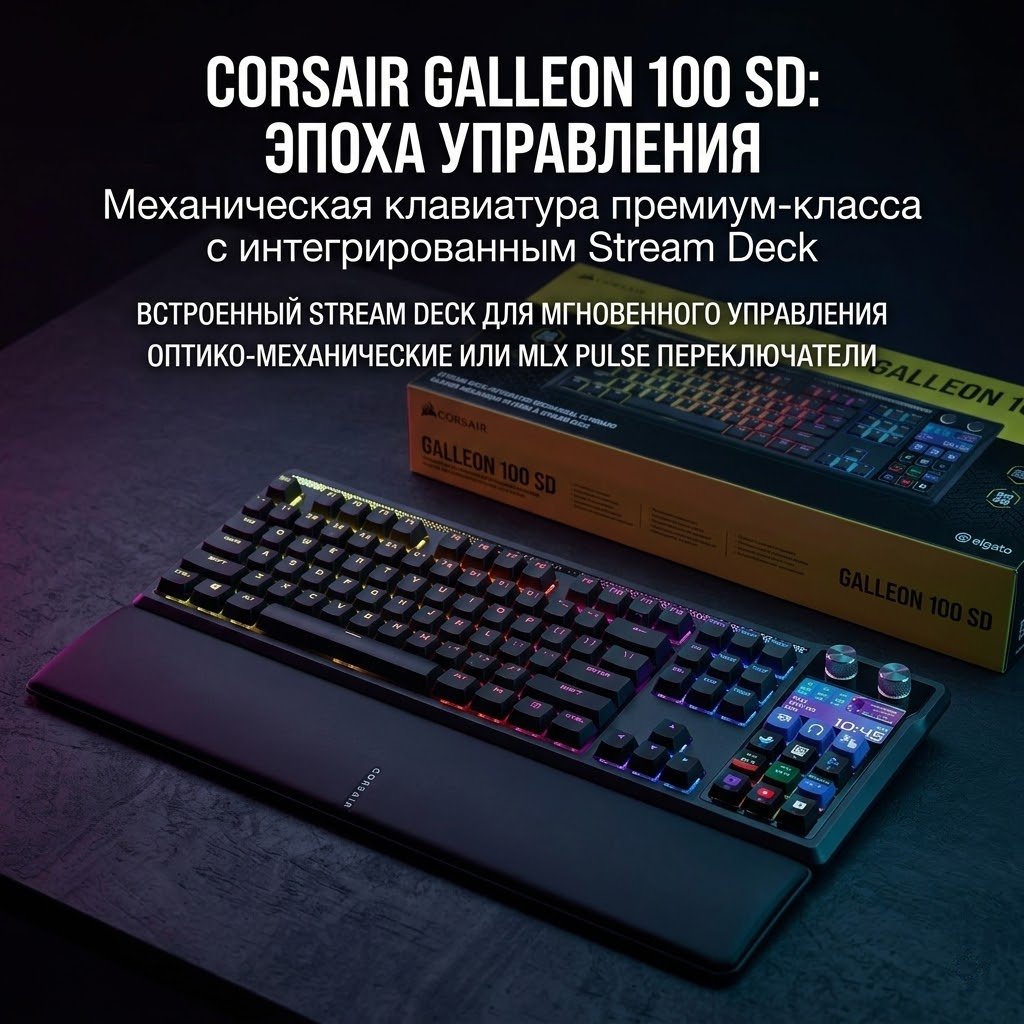 Клавиатура Corsair GALLEON 100 SD RGB черный купить,NaN
