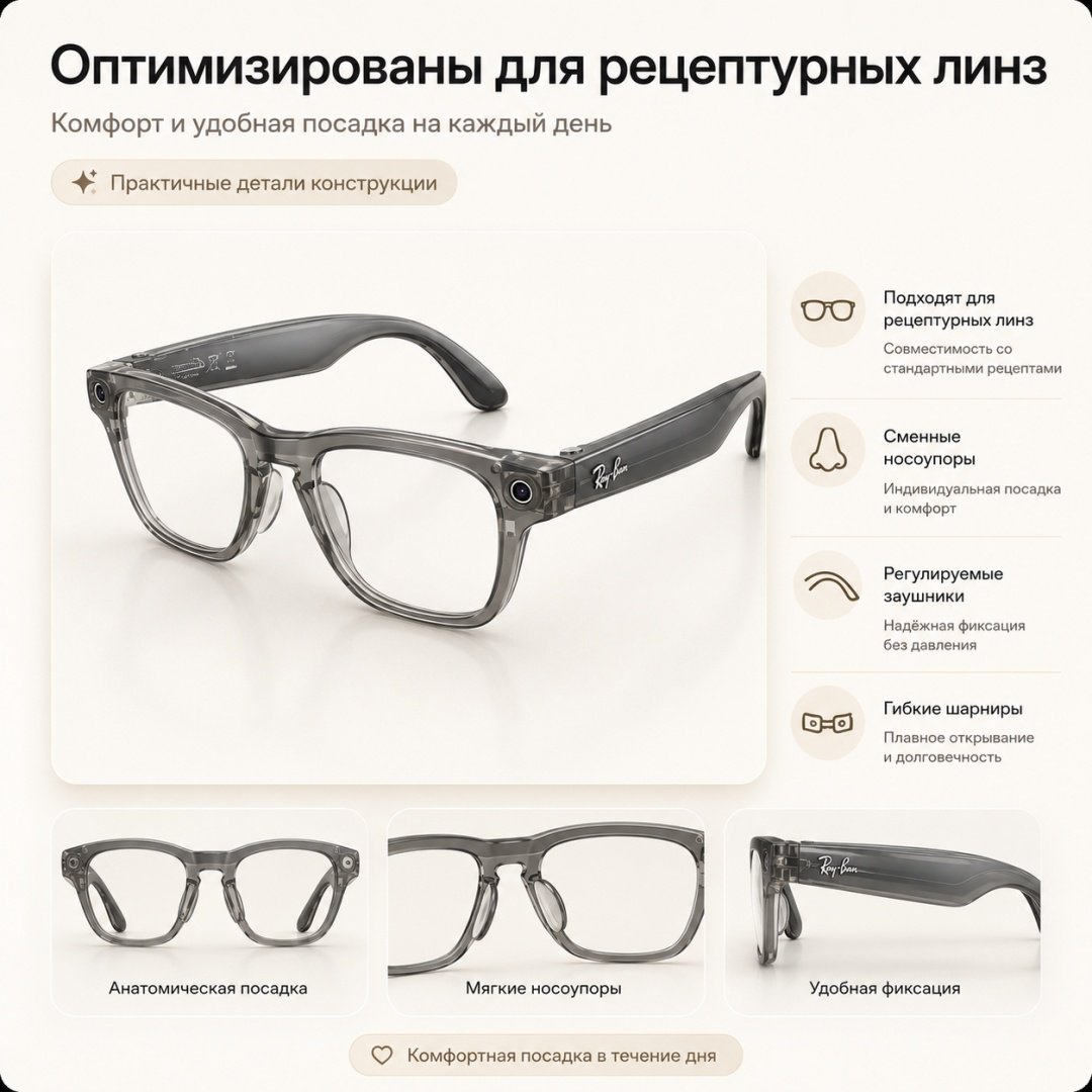 Смарт-очки Meta Blayzer Optics GEN2 Transparent прозрачный купить,NaN